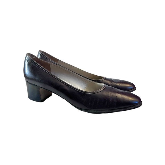 20% off Salvatore Ferragamo leather block heel shoes - Picture 5 of 11